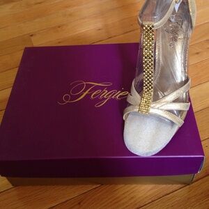 Fergie Joust Gold T-Strap Sandal